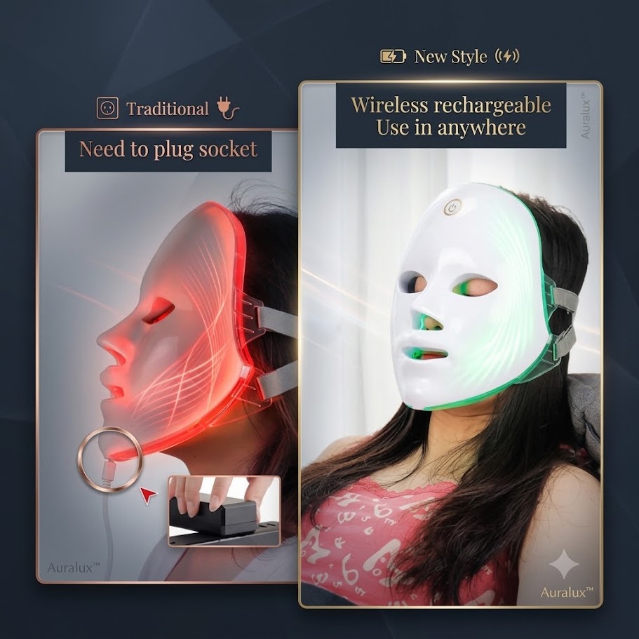 Auralux™ – Wireless 7-color LED Mask 2.0